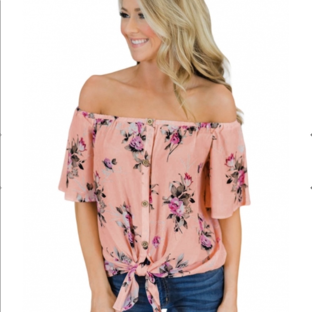 SMALL Floral Off the Shoulder Top